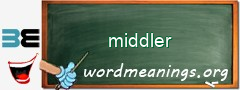 WordMeaning blackboard for middler